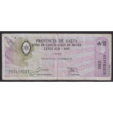 ARGENTINA EC. 063 BONO BILLETE DE EMERGENCIA SALTA